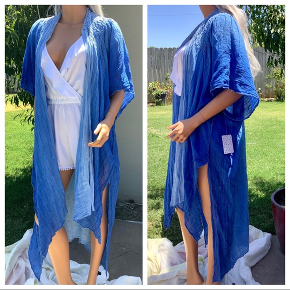 S/M πHP NWT Free People BoHo Chic Ombre Kimono Duster - Picture 5 of 16